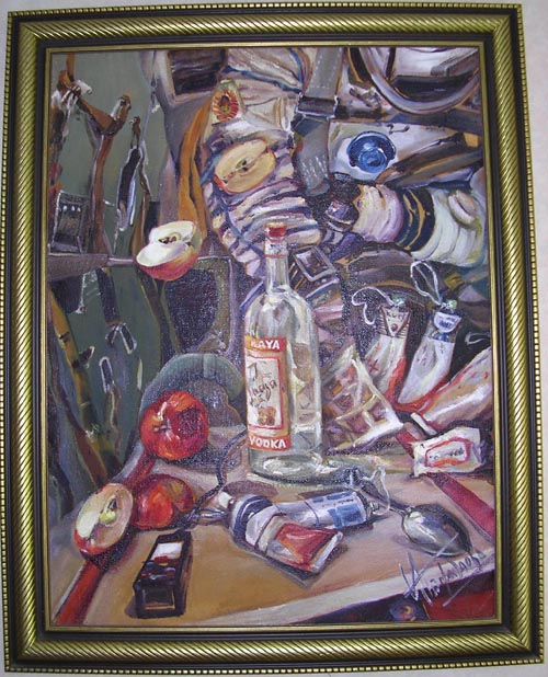  # un140            Lunch on Orbite oil painting of I.Borodayev 1