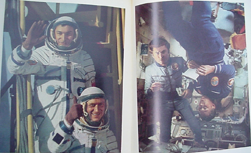  # cb210            3 cosmonauts autographed Space Cooperation book 4