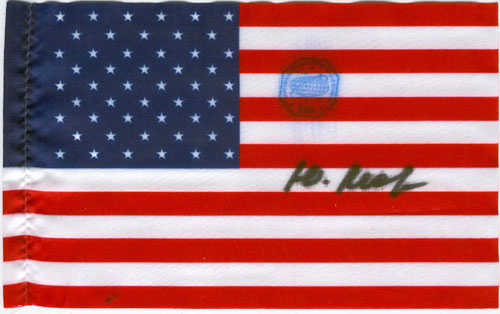  # ma341            United States of America desk size flag flown 1