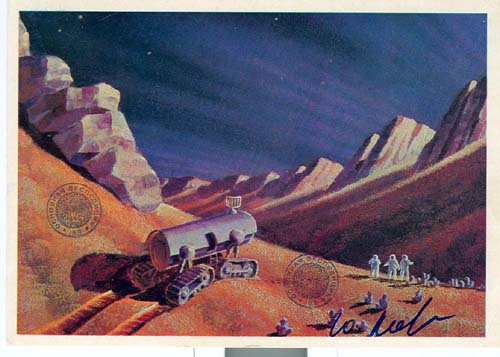  # ma612            A.Leonov artwork card In A Martian Crater 1