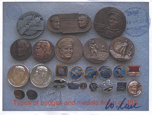  # ma350            Medals and Pins flown on ISS 1