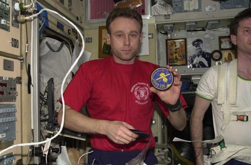  # fp105            Soyuz TMA-1/TM-34-ISS flown Soyuz TM patch 2