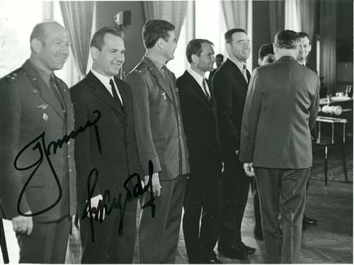  # astp964            Leonov-Kubasov signed photo of Soyuz-19 ASTP and Soyuz -17,18 cosmonauts 1