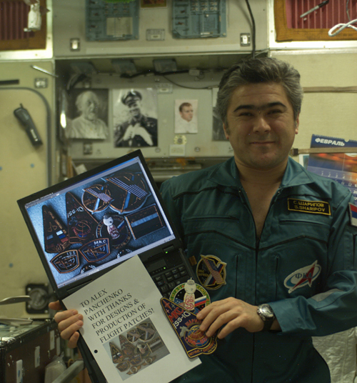  # spp096a            Tyanj-Shanj Personal patch of ISS-10 cosmonaut Sharipov 4