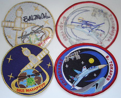  # spp093            Autographed Personal patches of ISS-12 crew 1
