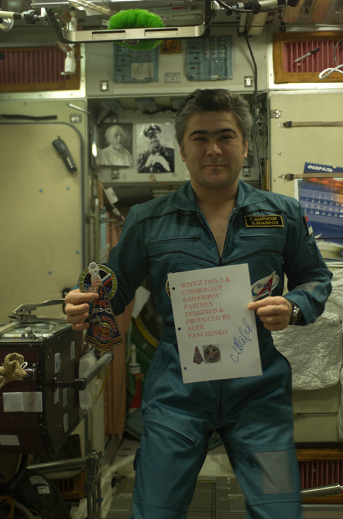  # spp099a            ISS-10, Soyuz TMA-5 patches on board station 2