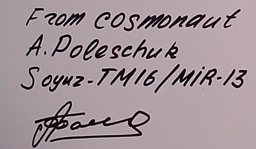  # pstnew111            ISS-Shuttle Energia corporation autographed poster 2