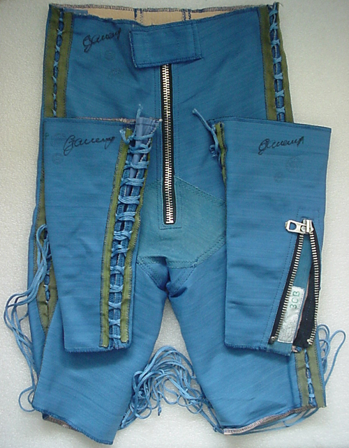  # h059            Soyuz TM-34 flown lower body pressure leg shor 1