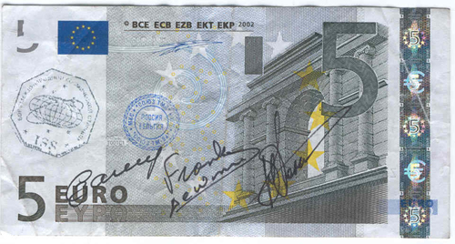  # fpit099A            5 Euro banknote flown on Soyuz TMA-ISS-TM- 1