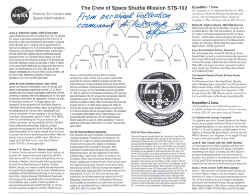  # cspc121            The Crew of Space Shuttle Mission STS-102 2
