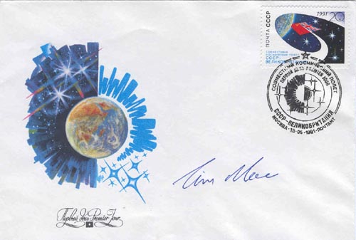  # buca205            Tim Mace UK back up cosmonaut Soyuz TM-12 signed cover 1