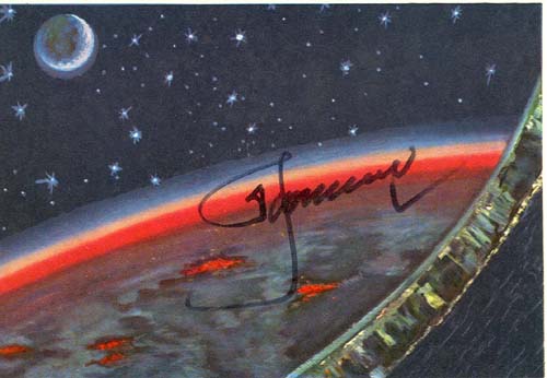  # sprnt706            Night On The Earth A.Leonov signed artwork card 1